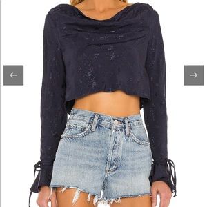 NEW TULAROSA MARGO TOP IN NAVY